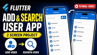 Flutter Add & Search User App Part 1 | 2 Screens Complete Tutorial 🔥