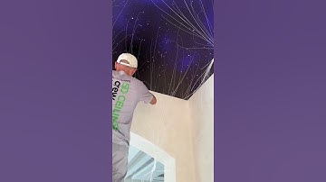 Stretch ceiling with stars