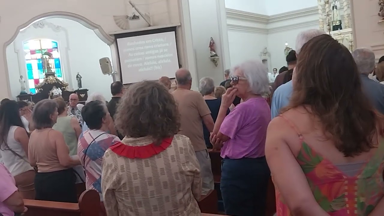  domingo com minha mãe  na  paroquia São João Maria  Vianney Tema : Festa do Batismo do Senho parte2