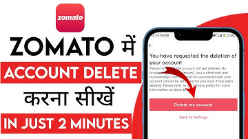 Zomato me Account Delete kaise kare | Zomato id Delete kaise kare | how to delete zomato account