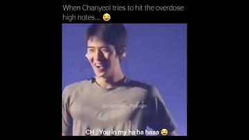 when Chanyeol tries to hit the Overdose high notes 😂