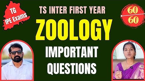 TS Inter 1st Year Zoology Important Questions || Telangana Inter First Year Zoology Exam Tips