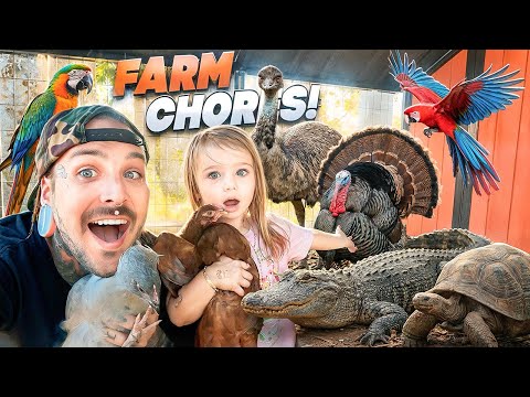 Taking Care Of All Our Exotic Animals At Ryders Ranch!!