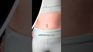 Belly button piercing with tummy tuck 😳 #piercing