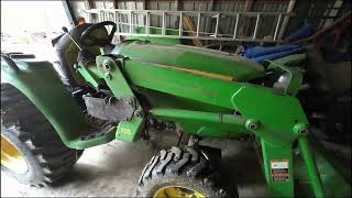 How to replace the front hub seal on a John Deere 3032E