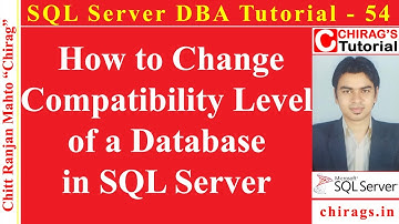 SQL Server DBA Tutorial 54 - Het compatibiliteitsniveau van een database in SQL Server wijzigen