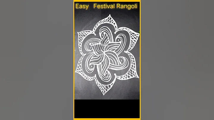 🎉 Quick & Simple Rangoli Design for Festivals #shorts #trending