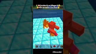 🧟♂️🧠 Zombie IQ vs Villager IQ in Minecraft Hardcore 😱🔥