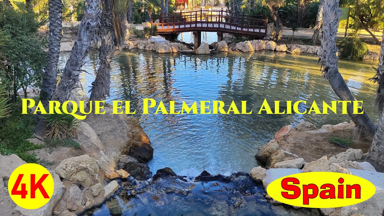Parque El Palmeral, Alicante – A park located near the seaside, featuring many small and large ponds