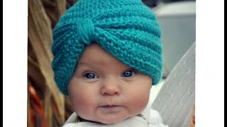 كروشية اطفال تربون طاقية قبعة سهلة وبسيط وشيك How to crochet turban hat