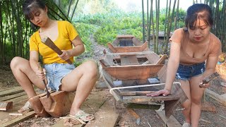Easy way to make a wooden boat from - Amazing CANOE | Start to Finish Build boat