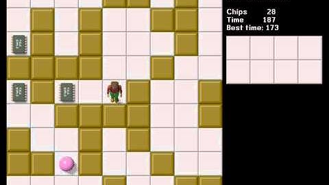 CCLP1 level 26 solution - 173 seconds