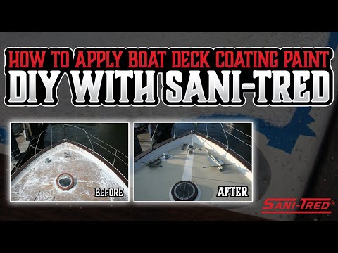 How To Apply Boat Deck Coating Paint DIY with Sani-Tred - YouTube