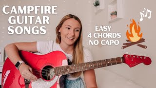 Video thumbnail of "Summer Sing Along Guitar Songs // Easy Campfire Guitar Songs 4 CHORDS & NO CAPO // Nena Shelby"