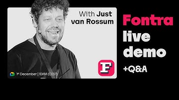 Live Fontra Demo #2 with Just van Rossum and Gaëtan Baehr!