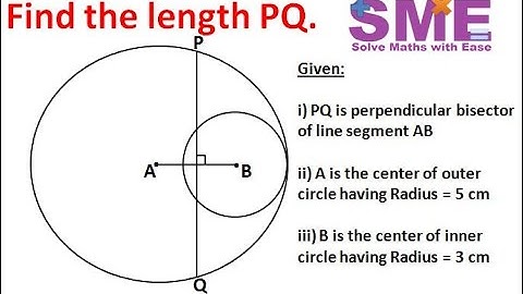 Find the length of chord PQ | Maths | Circles and Chords | IMO Olympiad