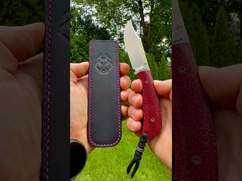 Jack Wolf Knives Bordertown Bowie Vibe Bordeaux Jute Micarta! Traditionalpocketknives.com