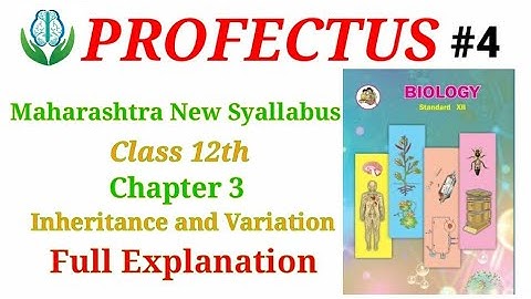 12th Std New Syllabus Maharashtra board ||3.Inheritance and Variation ||Sex determination