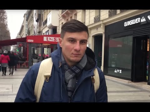 შოთა წურწუმია პარიზი,  შანზ ელიზე დეკემბერი 2016 წელი