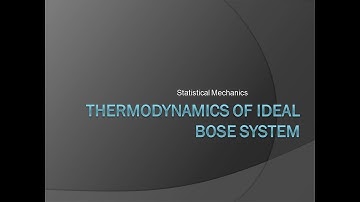 Ideal Bose System Thermodynamics