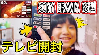 【最新テレビを開封✨】SONY BRAVIA 65型！YouTube見放題