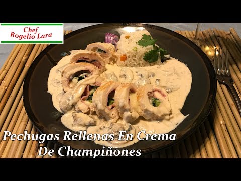 Video: Cómo Cocinar Rollos De Pollo Con Champiñones Y Queso En Salsa De Crema Agria