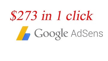 Google Adsense 1 click $273 | High CPC example