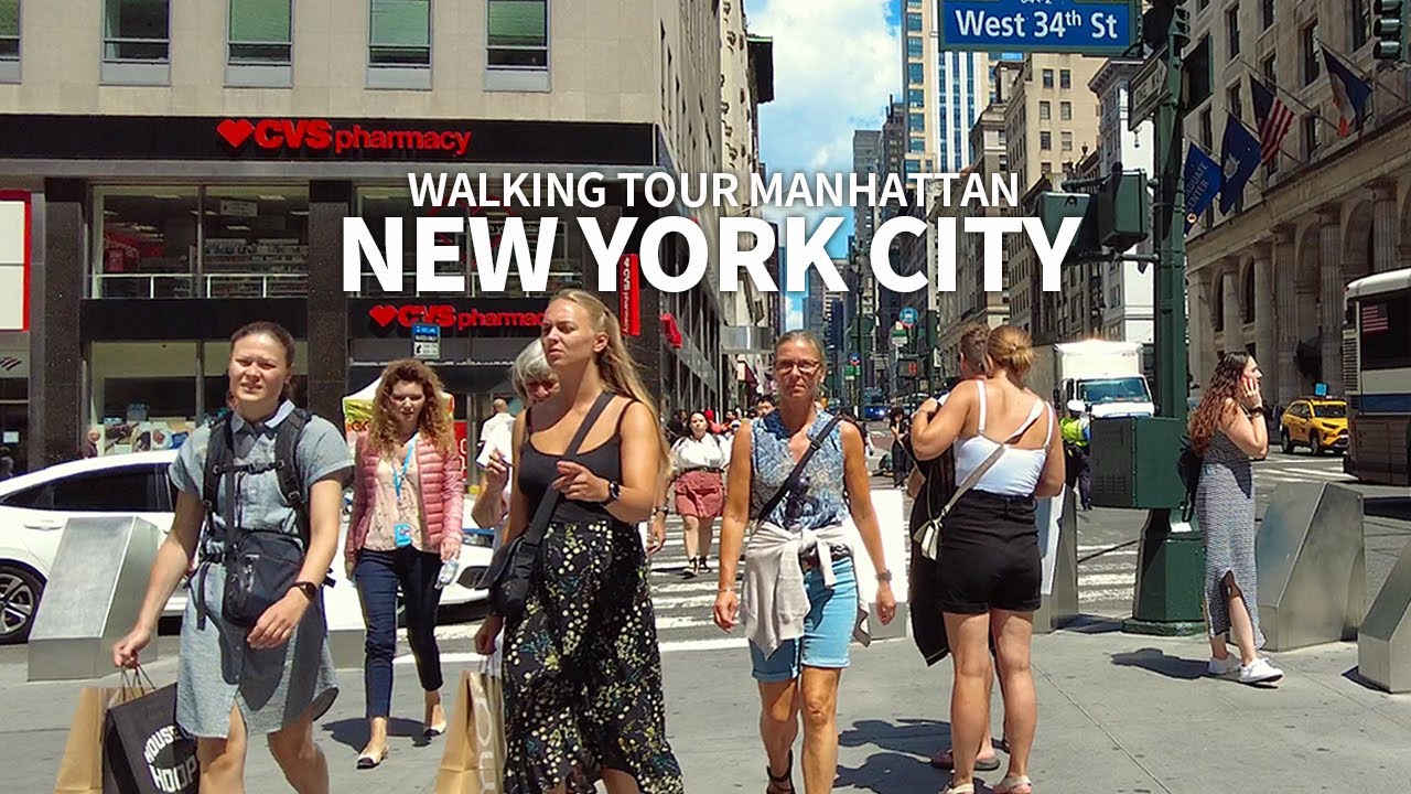 [4K] NEW YORK CITY Summer Walk, Manhattan, Fifth Avenue, Travel, NYC