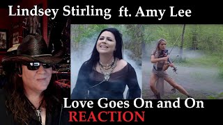 Lindsey Stirling - Love Goes On and On ft. Amy Lee of Evanescence (Official Music Video) REACTION