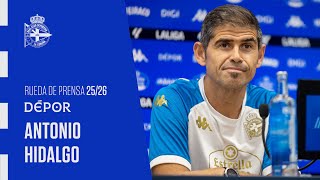 Antonio Hidalgo's press conference prior to the Racing Club - RC Deportivo match