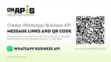 Create WhatsApp Business API Message Link and QR Code | On Cloud API