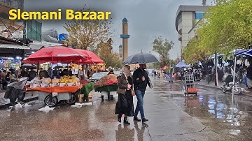 Walking the Bazaar in Heavy Rain - Street Life Doesn’t Stop in Kurdistan, Slemani