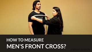 How To Measure Men's Front Cross? Front Cross Measurement | Andaaz Fashion