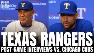 Bruce Bochy \& Nathan Eovaldi Recap Texas Rangers Opening Day vs. Chicago Cubs, Jonah Heim Incident