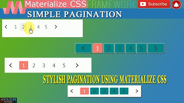 materialize css pagination