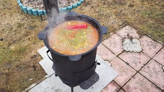 ЩИ В КАЗАНЕ НА КОСТРЕ ЩИ В КАЗАНЕ НА КОСТРЕ