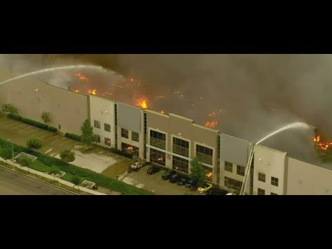 Massive 3-Alarm Fire Erupts At Amazon Distribution Center In Redlands