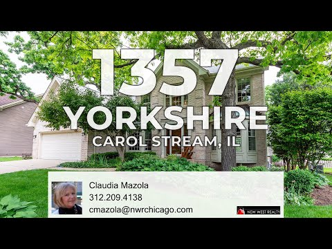 1357 Yorkshire Lane, Carol Stream, IL home video tour