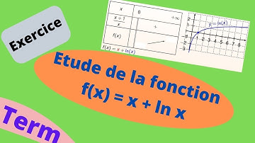 Étude de variation de la fonction f(x) = x + ln(x)