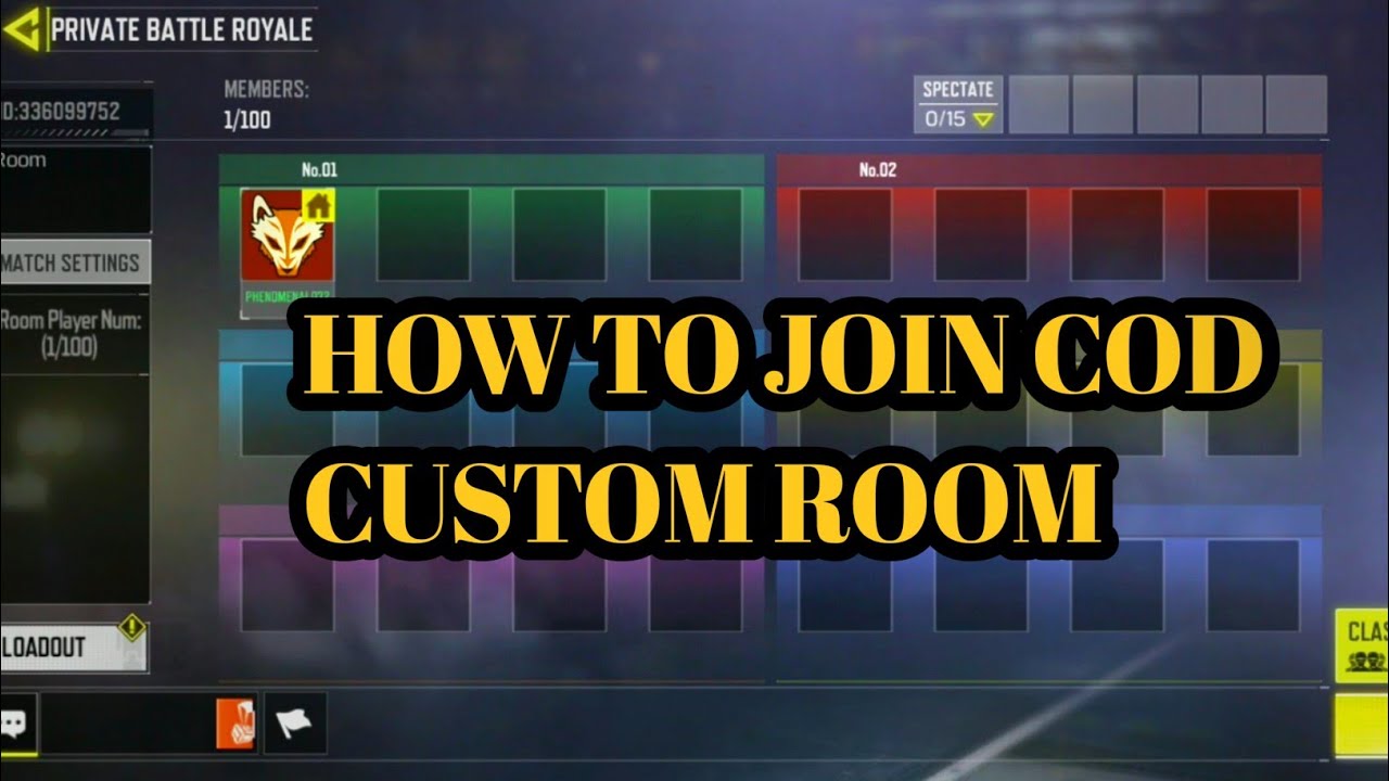Custom Room Cod 🔥HOW TO JOIN CALL OF DUTY MOBILE CUSTOM ROOM - YouTube