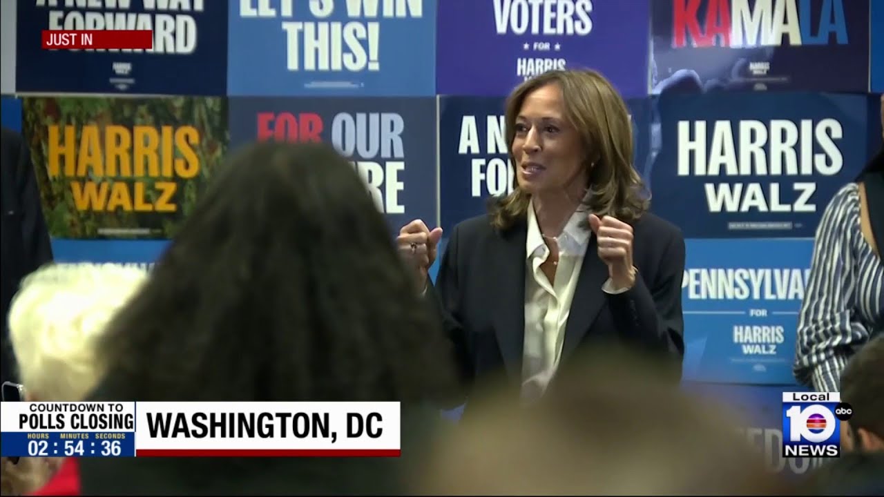 Harris takes part in radio interviews in swing states ahead of polls closing