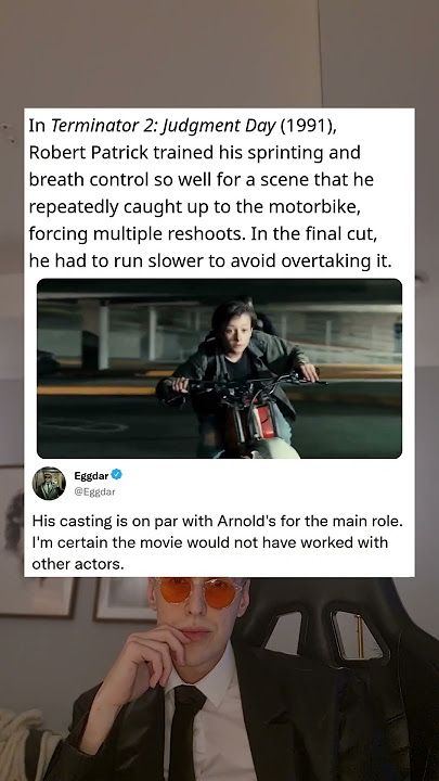 In Terminator 2: Judgment Day (1991), Robert Patrick trained his sprinting and breath control so