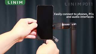 LINIM PD11 Dynamic USB/XLR Microphone with Gain Knob/Touch