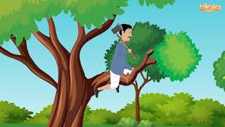 Honest Wood Cutter | Imaandar Lakadhara | ईमानदार लकड़हारा | Hindi Moral Stories for Kids| FolkTales