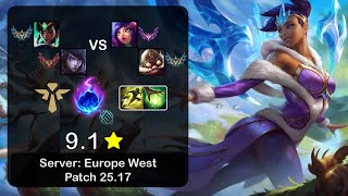 Karma Support + Aphelios vs Neeko + Corki - EUW Challenger - Patch 25.17