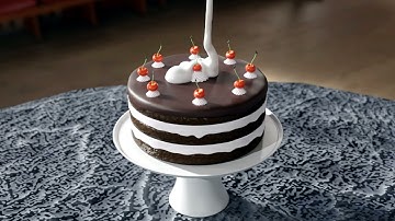 Cream Simulation on Cake Subscribe for more videos BLENDER