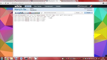 Wikia - How to make a cool signature.