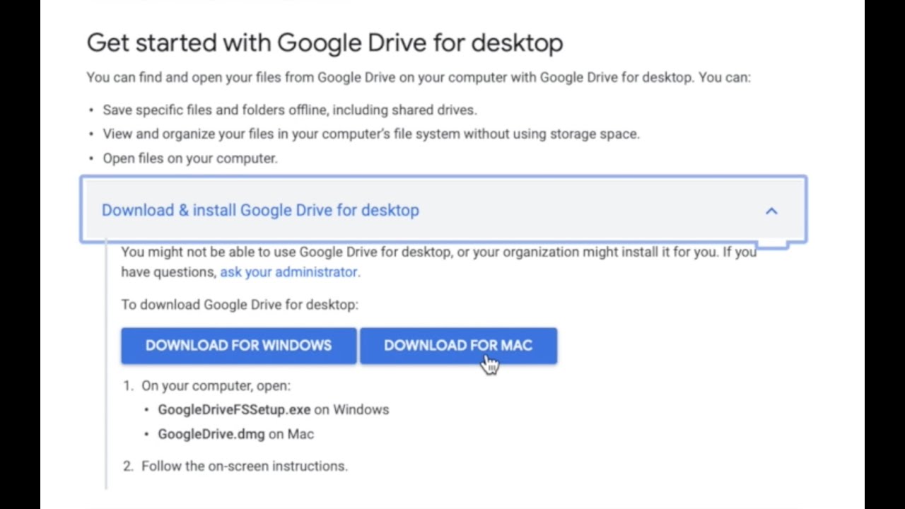 Google Drive Instructions