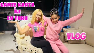 GAMZE KARTA EV TURU VLOG !!! ELİF SİNEM GAMZE KARTAYA MİSAFİR OLDU !! @GamzeKarta