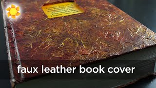 Faux Leather Book Cover - Tissue Paper Technique